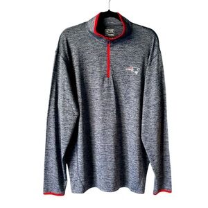 New England Patriots NFL Fanatics Pro Line 3/4 Zip High Neck Sweatshirt Blue L